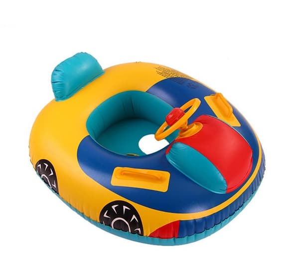 Babysvømmering, oppustelig ring til børn, med sæde og rat, 15 kg