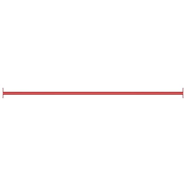Räck 125 cm stål röd