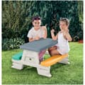 Miniatyrbillede 3 af 3: Dolu 2618 Picnicbord til 4 børn Indendørs/Udendørs Grå/Gul/Blå/Hvid