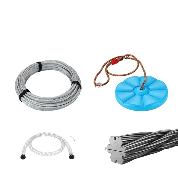 VEVOR Zipline Kit, 60 fot längd, 500 lbs kapacitet,80 fot