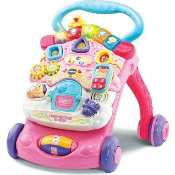 Trehjuling Vtech Super Trotteur Parlant 2 En 1 Rose Rosa