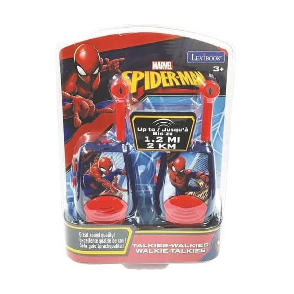 SPIDER-MAN Walkie-talkies - 2 km räckvidd - Volymkontroll - Lysande morsekodsfunktion
