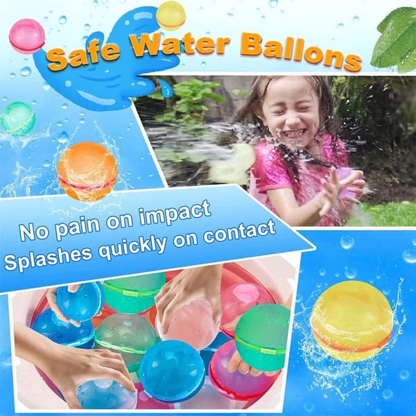 16 st. Magnetisk vattenboll, vattna fyllbar silikon vattenboll leksak