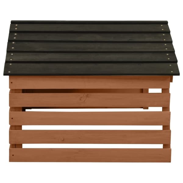 vidaXL Gressklipperhus svart og brun 78x74x54 cm gran