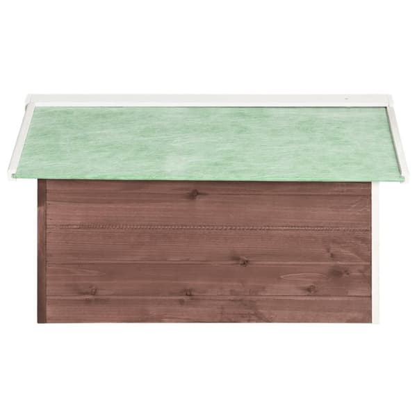 vidaXL Gressklipperhus mocca og hvit 72x87x50 cm gran