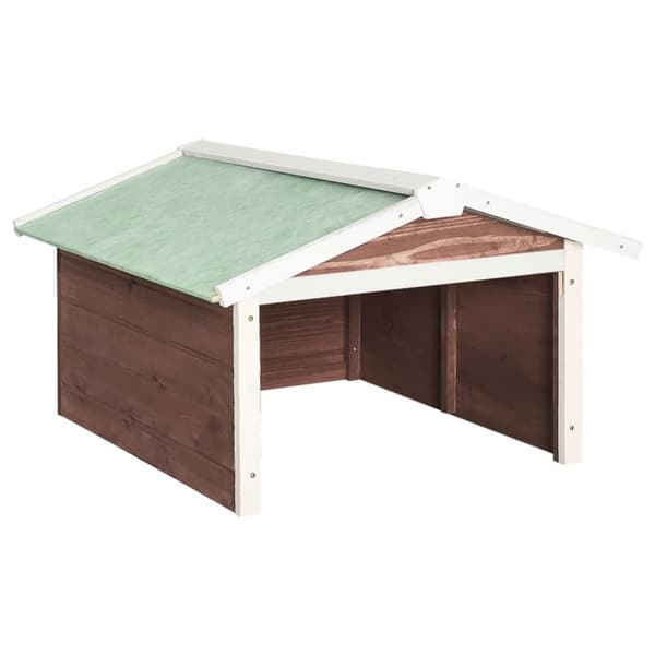 vidaXL Gressklipperhus mocca og hvit 72x87x50 cm gran