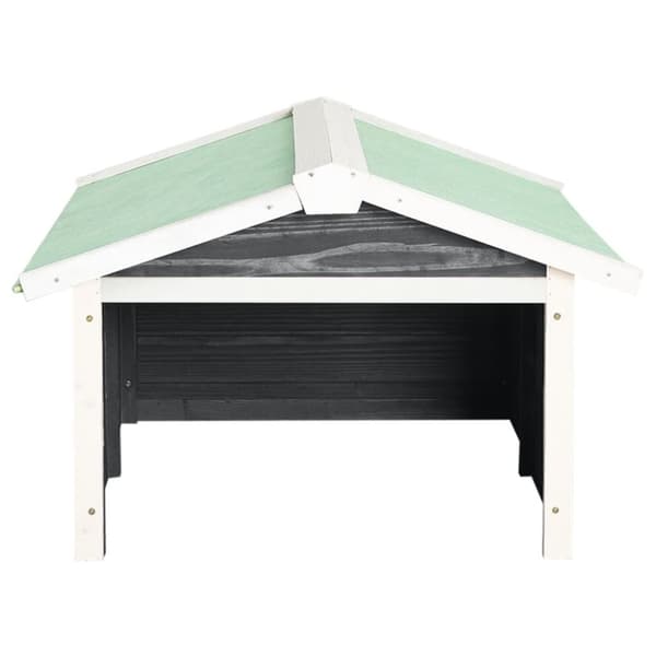 vidaXL Gressklipperhus grå og hvit 72x87x50 cm gran