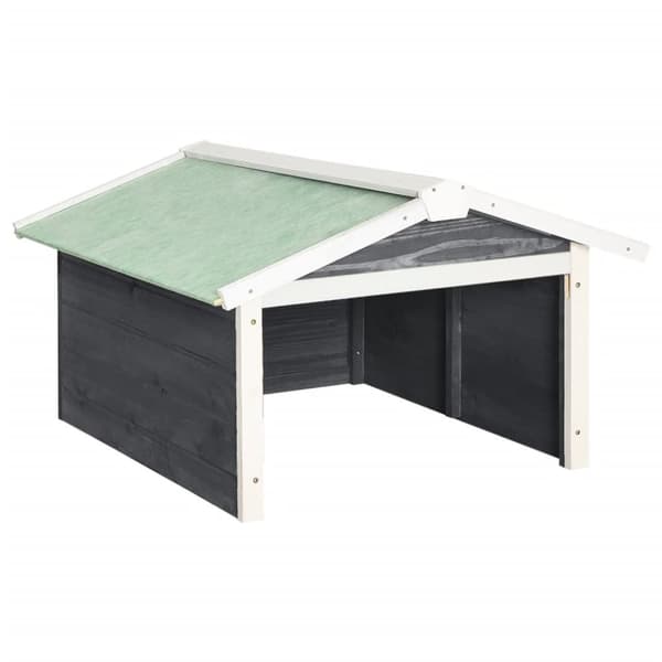 vidaXL Gressklipperhus grå og hvit 72x87x50 cm gran