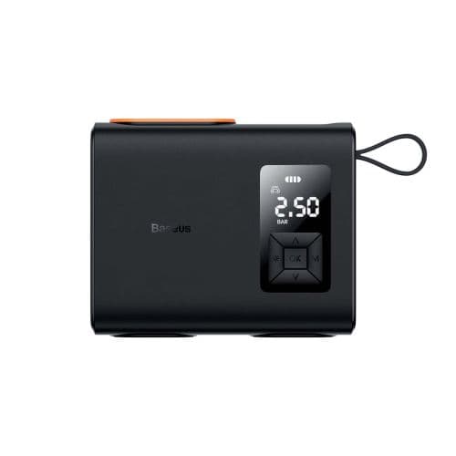 COMPRESOR AUTO Baseus Mega EnergyPump, baterie 6000mAh/22.2Wh, display LED, presiune maxima 3.5 bar, negru (timbru verde 0.80 lei) "CRCQ000001"  - 693