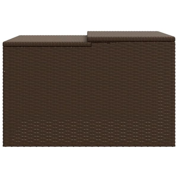 vidaXL garage til robotplæneklipper 86x90x52/57 cm polyrattan brun
