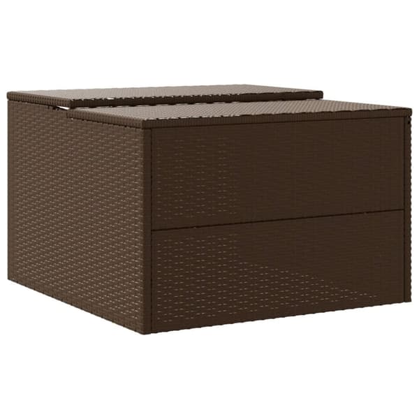 vidaXL garage til robotplæneklipper 86x90x52/57 cm polyrattan brun