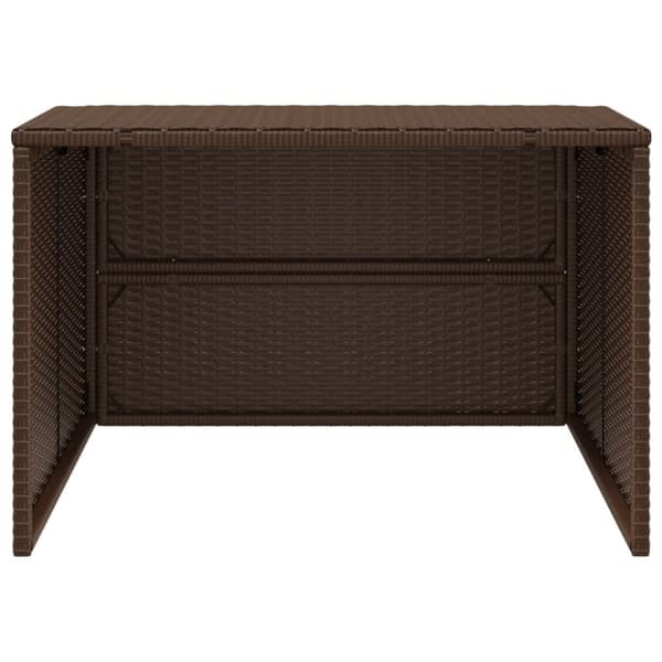 vidaXL Garage för robotgräsklippare brun 86x90x52/57 cm konstrotting