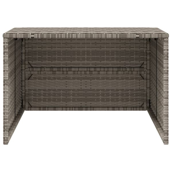 vidaXL Garage för robotgräsklippare grå 86x90x52/57 cm konstrotting