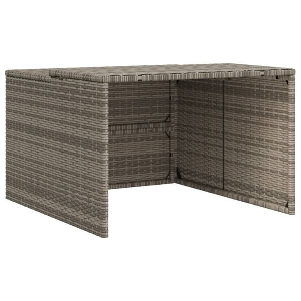 vidaXL Garage för robotgräsklippare grå 86x90x52/57 cm konstrotting