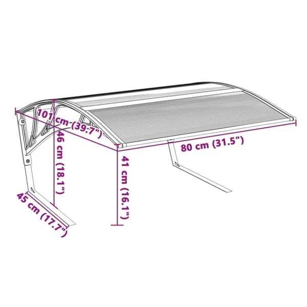 vidaXL Tak til robotgressklipper svart 80x101x46 cm