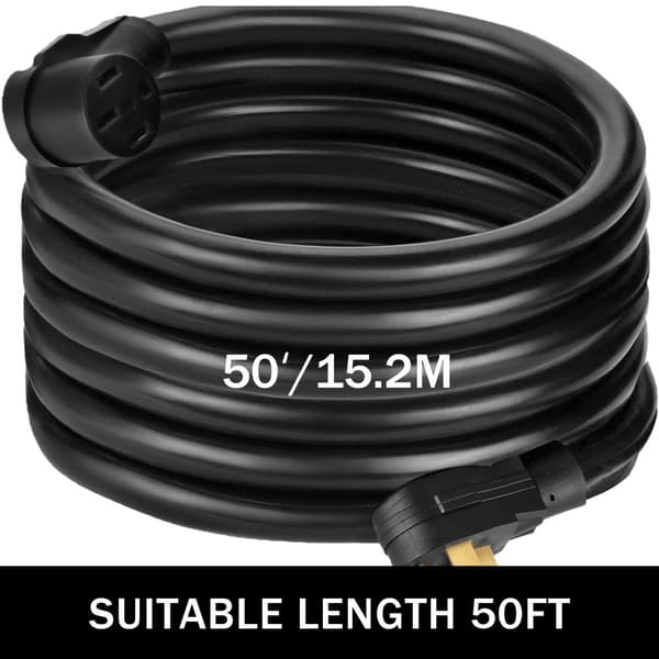 40 Amp RV-förlängningskabel, hållbar 50 ft kabel, väderbeständigt design