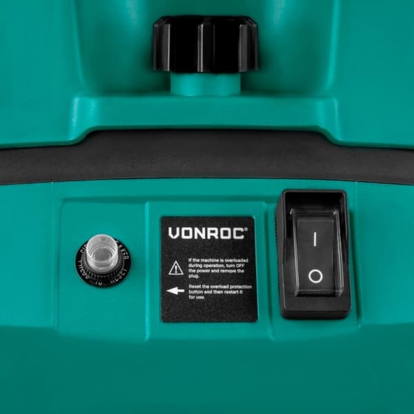 VONROC Kompostkværn 2500W - Til grene op til Ø45mm | Inkl. 45L opsamlingspose