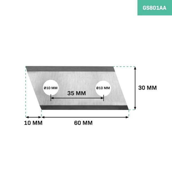 VONROC 2-pack Reservknivar till Kompostkvarn GS502AC – Hårdmetallblad, Vändbara