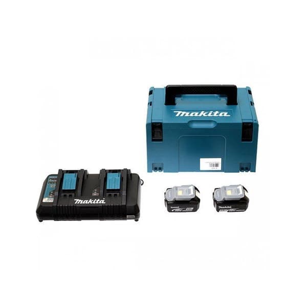 18V energipaket med 2 BL1850B 5Ah-batterier i MAKPAC-låda - MAKITA - 197629-2