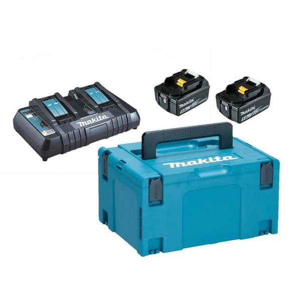 18V energipaket med 2 BL1850B 5Ah-batterier i MAKPAC-låda - MAKITA - 197629-2