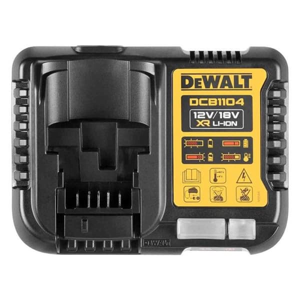 Pack energi XR 18V - DEWALT - med 2 batterier 18V 5.0Ah + Universell laddare 12V/18V - DCB1104P2-QW