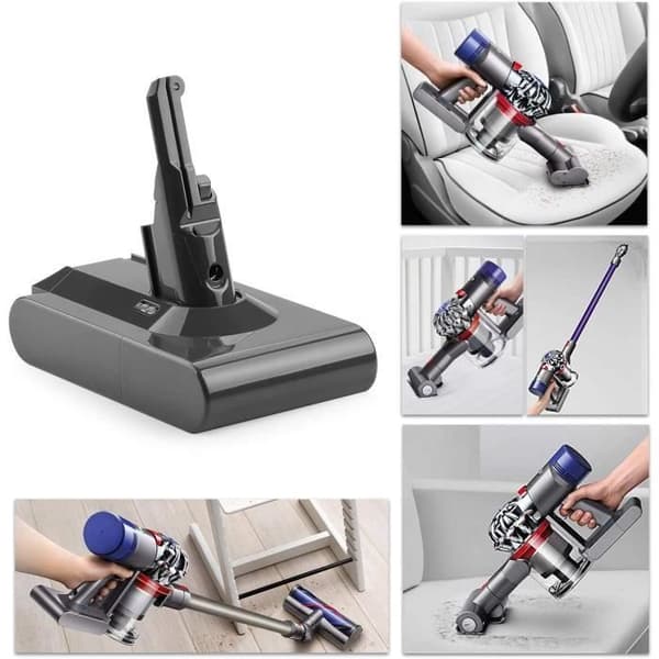 21,6V Li-ion dammsugarbatteri för Dyson V8 - Grå - 3,5Ah