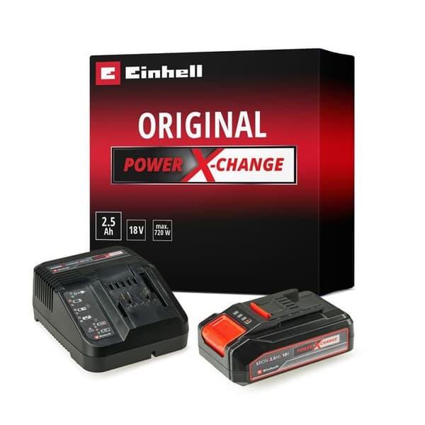 Power X Change Starter Kit - EINHELL - 18V 2,5 Ah - Li-ion batteri - Nätladdare - ABS