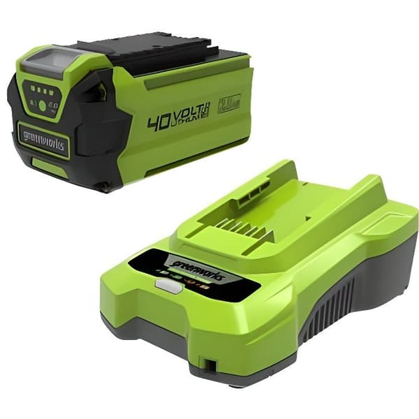 GREENWORKS 40V-paket - 1 2,0Ah litiumjonbatteri - 1 laddare