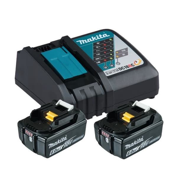 Makita 199480-6 Strömkälla-Kit 18V 6Ah 2x BL1860B + DC18RC