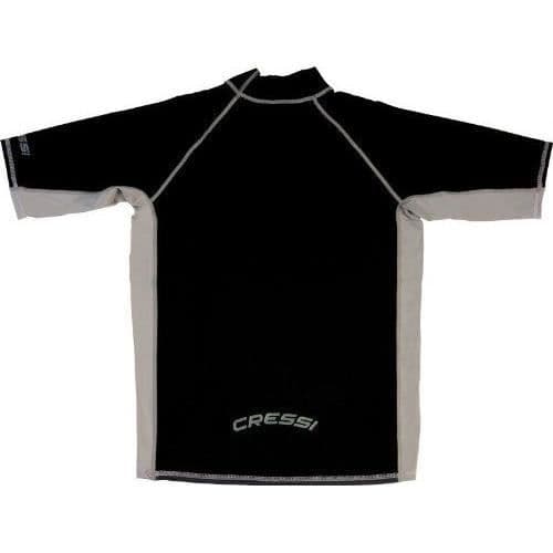 Cressi Rashguard Herr Hög av dräkt i mycket elastisk specialväv Kortärmad UV-skydd (UPF) 50+ Svart