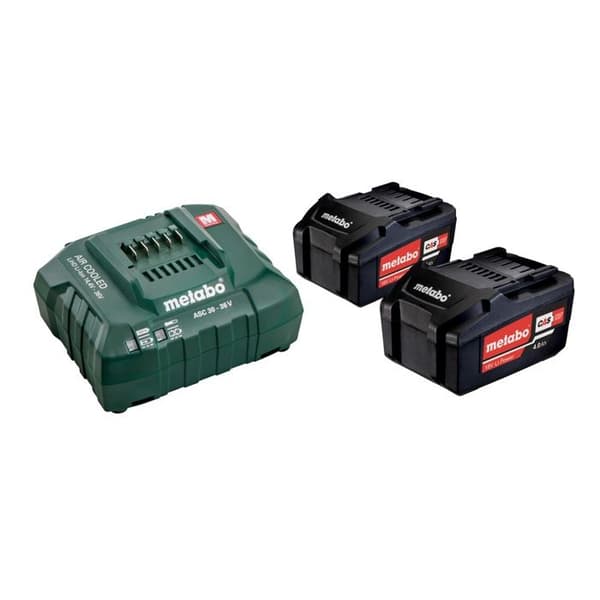 Grundsats 2x4Ah Li-Power 18V - METABO - ASC 55 laddare - Li-Ion batteri - 2 års garanti