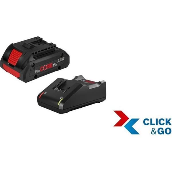 Bosch Professional ProCORE 18V 4,0Ah batteriset + GAL 18V-40 laddare - 1600A01U7U
