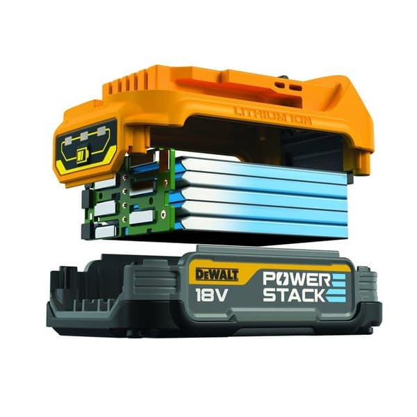 Dewalt 2-pack DeWalt 18V XR Powerstack med reservbatteri, 1,7Ah med påse batteriteknologi DCBP034E2-XJ