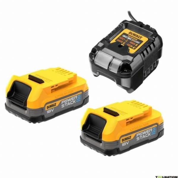 Powerstack XR 18V DEWALT 1,7 Ah Li-Ion-batterier + laddare - Startkit för XR Tools