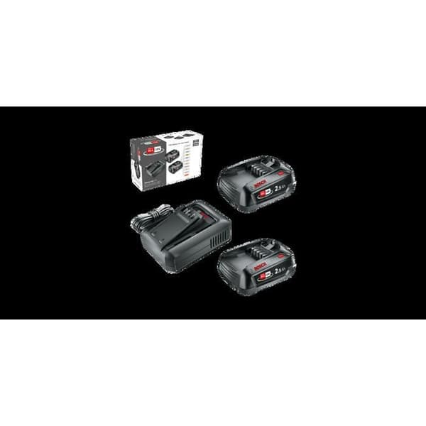 Startset 18V - BOSCH VERT - 2 batterier 18V 2,5 Ah + laddare - 1600A031T5