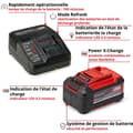 Miniatyrbild 2 av 6: Einhell Startpaket 5,2 Ah Power X-Change (Litium-Ion, 18V, 1 laddare + 1 batteri 5,2 Ah)