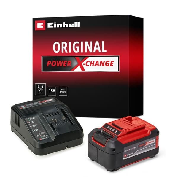 Einhell Startpaket 5,2 Ah Power X-Change (Litium-Ion, 18V, 1 laddare + 1 batteri 5,2 Ah)