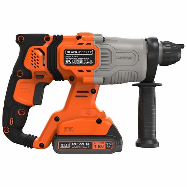Black + Decker BCD900E2K-QW borrhammare - 18V - 2,5 Ah - SDS-Plus - Svart