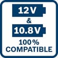 Miniatyrbild 3 av 4: Bosch Professional GBA 12V 3Ah Li-ion-batteri - 1600A00X79