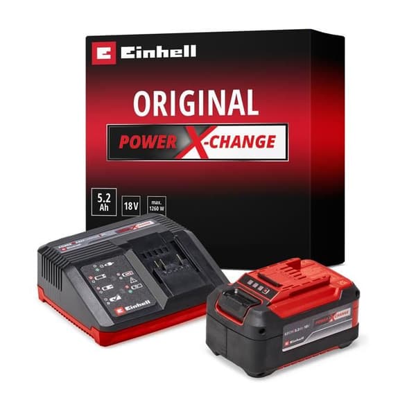 Einhell Einhell Power X-Change PXC-Starter-Kit 5,2Ah & 4A Snabbladdare 4512114 Batteri för verktyg och laddare 18 V 5,2