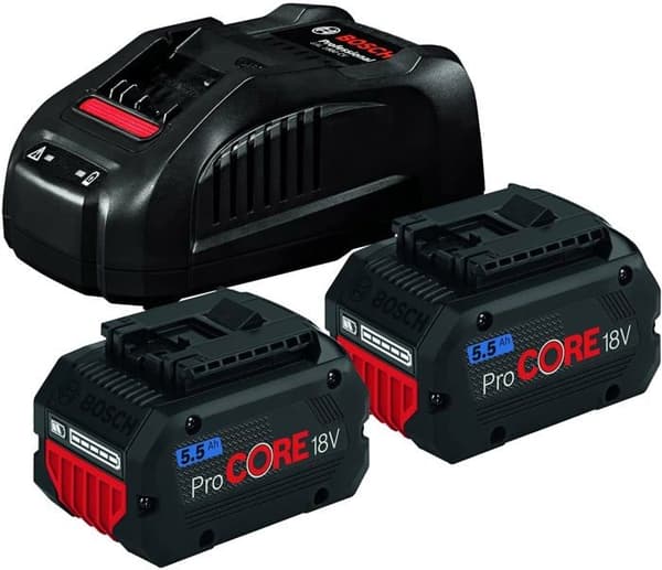 Paket med 2 18V Procore 5,5Ah batterier + snabbladdare - BOSCH - 1600A0214C