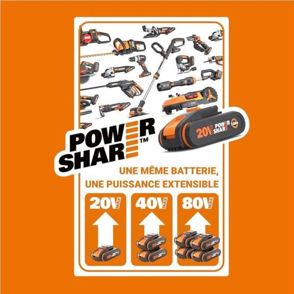 Batteri - WORX - Powershare PRO - Litium-ion 20V - 2Ah - WA3639