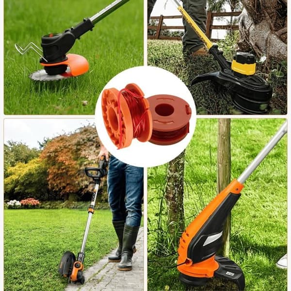 Bobin av trimmertråd - Worx - WA0010 - Ø 1,65mm - L 3m - Paket med 8 spolar och 2 lock