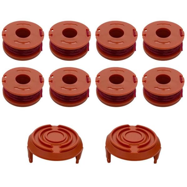 Bobin av trimmertråd - Worx - WA0010 - Ø 1,65mm - L 3m - Paket med 8 spolar och 2 lock