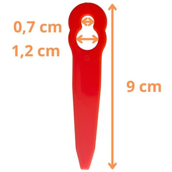 Reservblad - Stihl - 40080071000 - Kompatibel med Polycut 2-2/3-2 - Pack om 100 - 9 cm