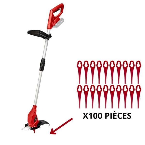 Ersättningsblad - Phonillico® - Kompatibel med Einhell GE-CT 18 Li - Pack med 100 - 9 cm - Nylon