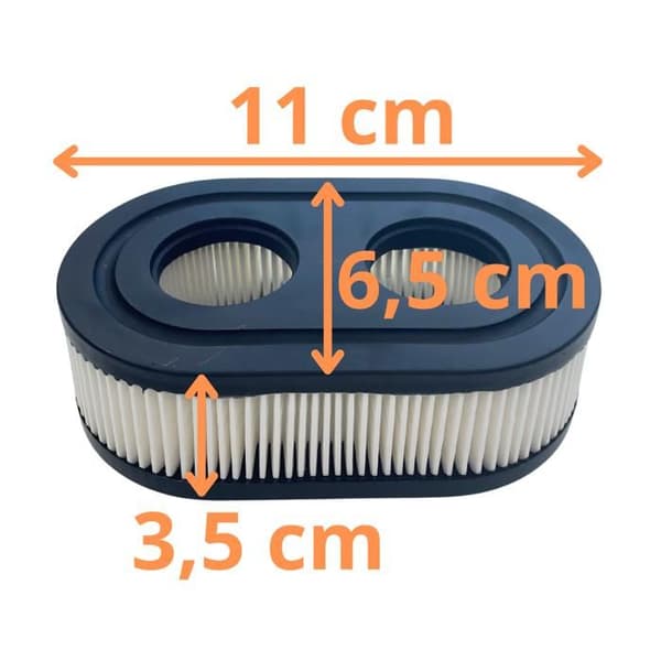 Luftfilter - Phonillico® - Briggs Stratton 593260/798452 - Pack med 2 - Kompatibel med serierna 500E till 675IS