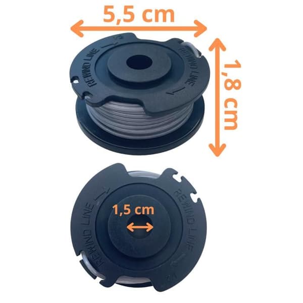 Trådspole grästrimmer - Bosch - F016800569 - Ø1,65mm - L5m - Paket med 6