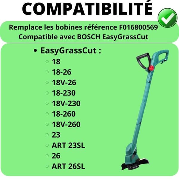 Trådspole grästrimmer - Bosch - F016800569 - Ø1,65mm - L5m - Paket med 6