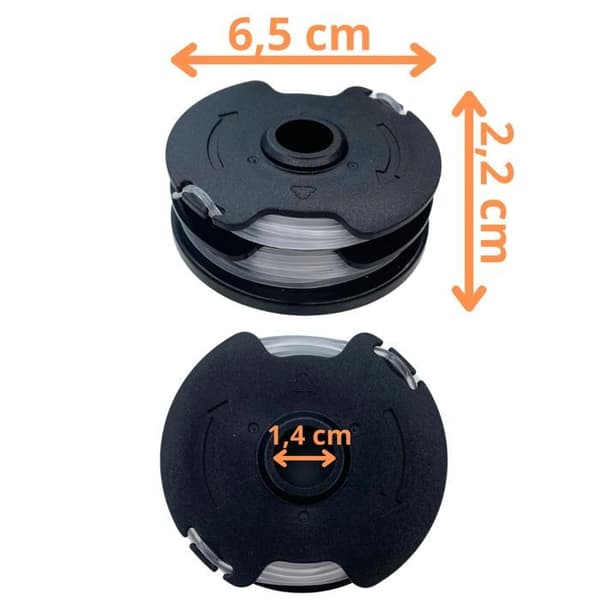 Dubbel trådspole - TLP-01 - Kompatibel med Parkside - Ø 1,65mm - L 2x4m - Paket med 4